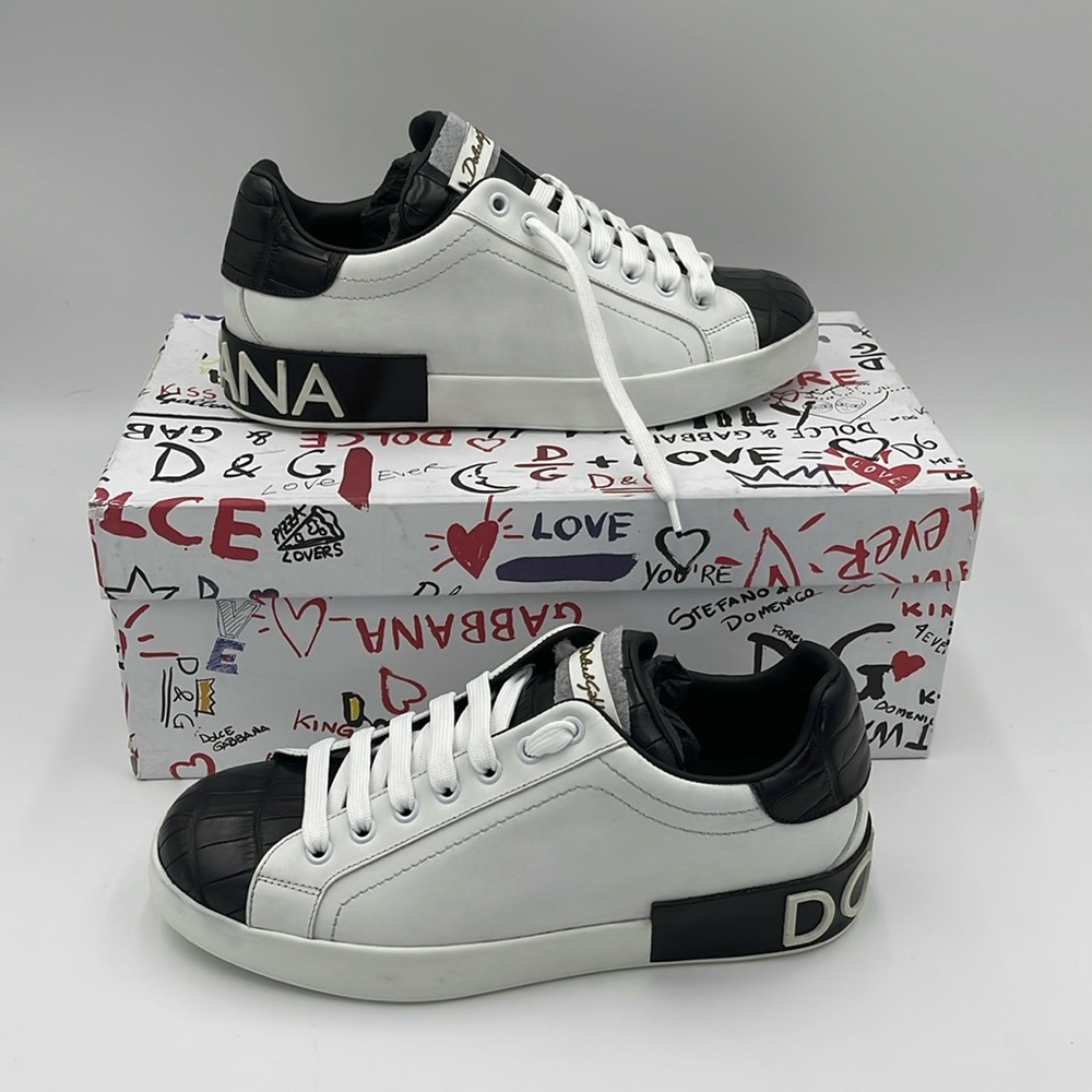Dolce and Cabanna leather sneakers, brand new inbox never worn